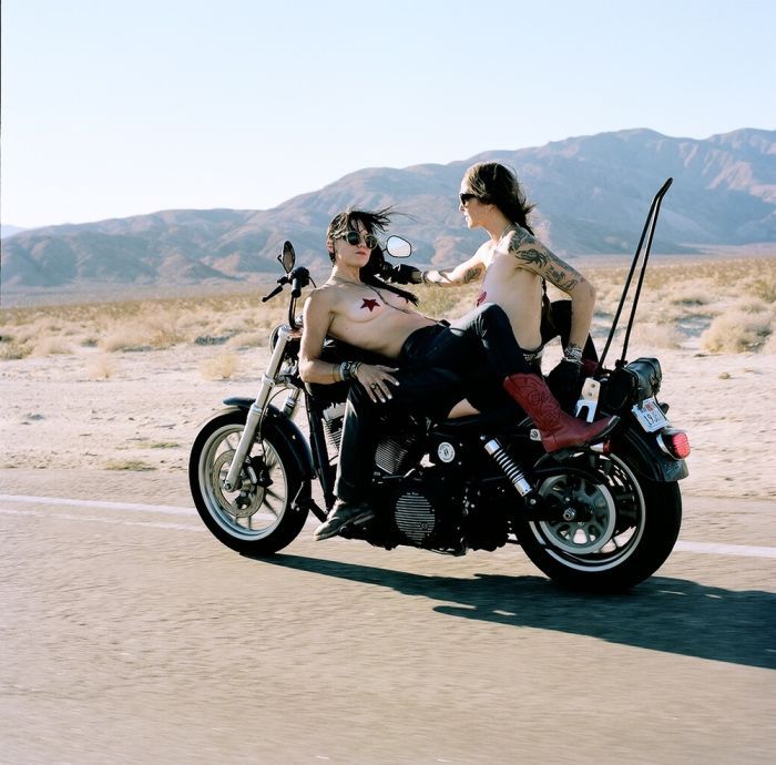 Girls on a motorcycle in Xiamen
