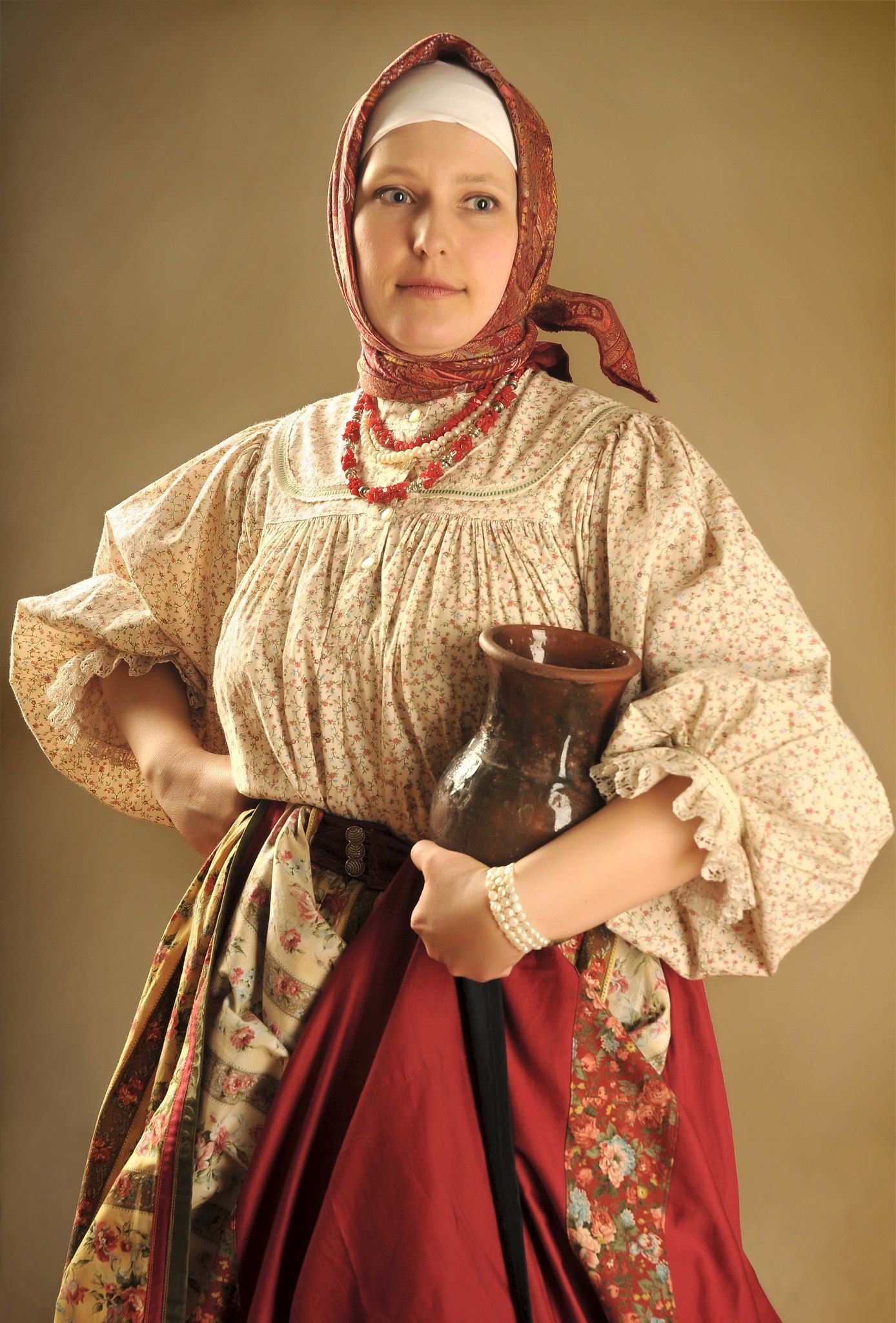 Girls in Slavic costumes in Xiamen