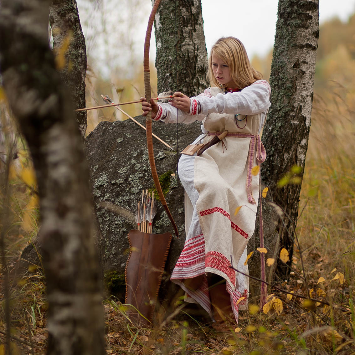 Sexy photo Girls in Slavic costumes in Xiamen